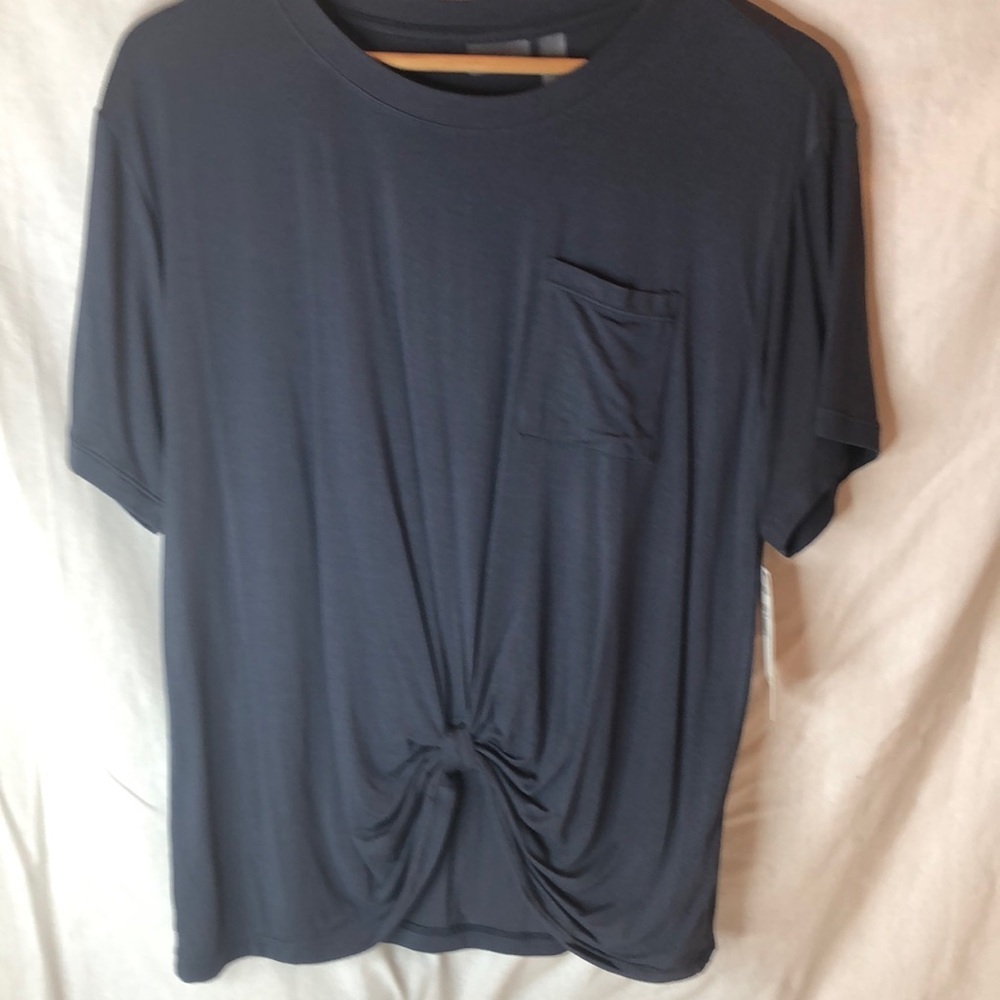 Zella Short Sleeve Tee comfortable Workout top Blue Slate Women’s XS NWT